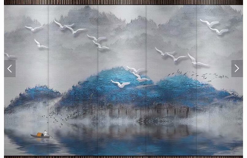 新中式抽象水墨山