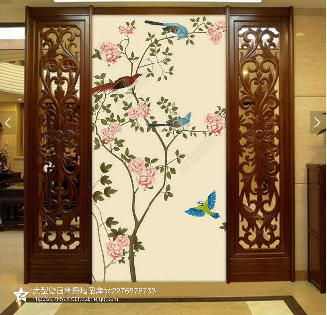 花鸟图手绘手绘花