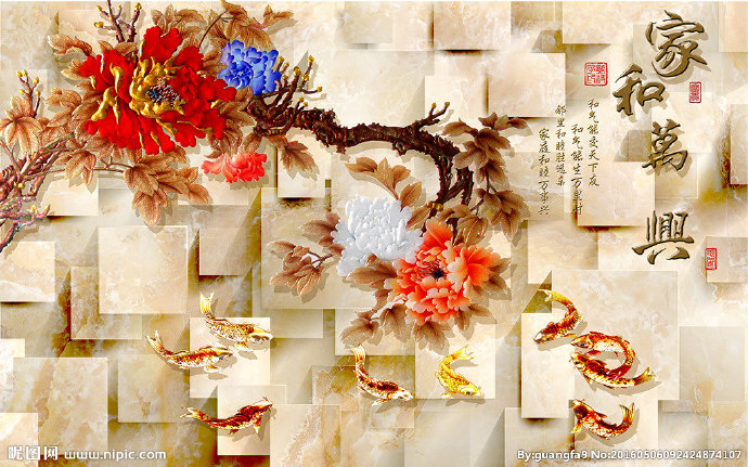 G彩雕背景墙背景