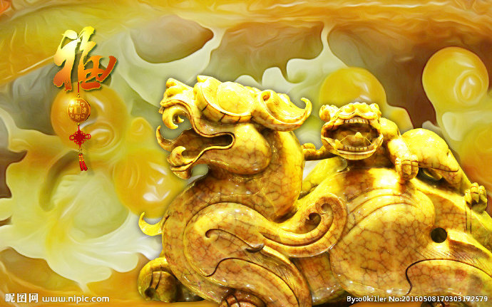 G玉雕背景墙 祥