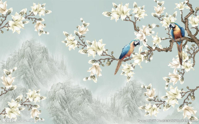 G手绘花朵电视背