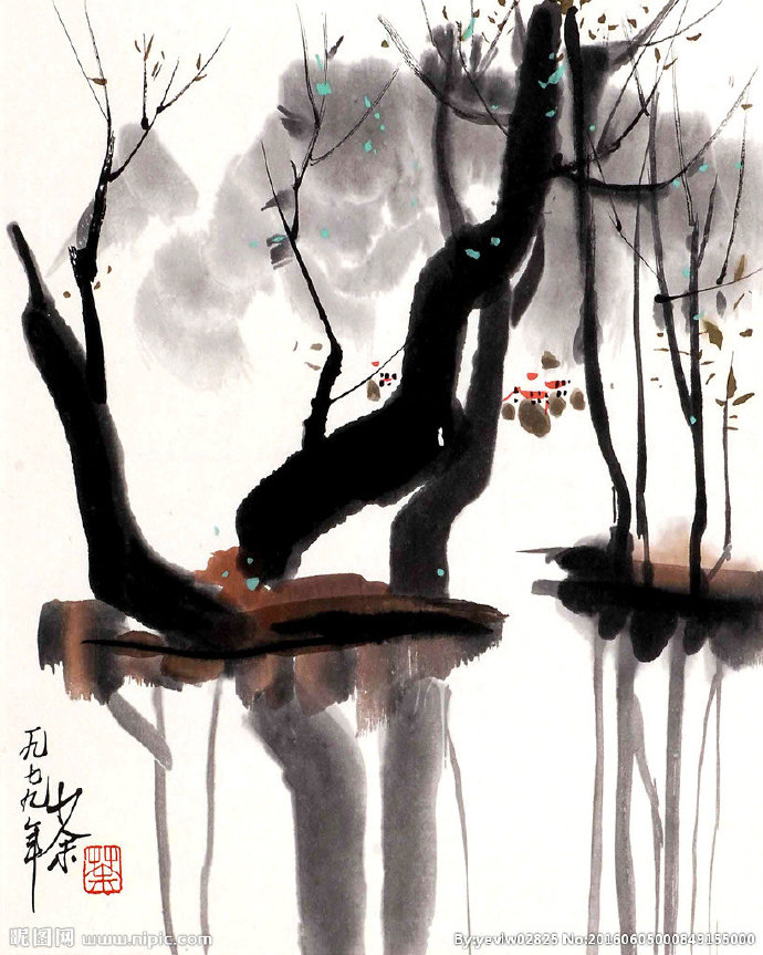 G移门素材玄关画