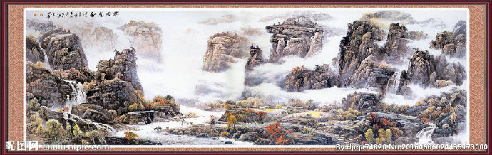 G山水画背景墙背