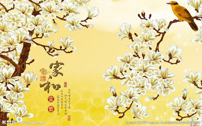 G客厅玉兰花家和