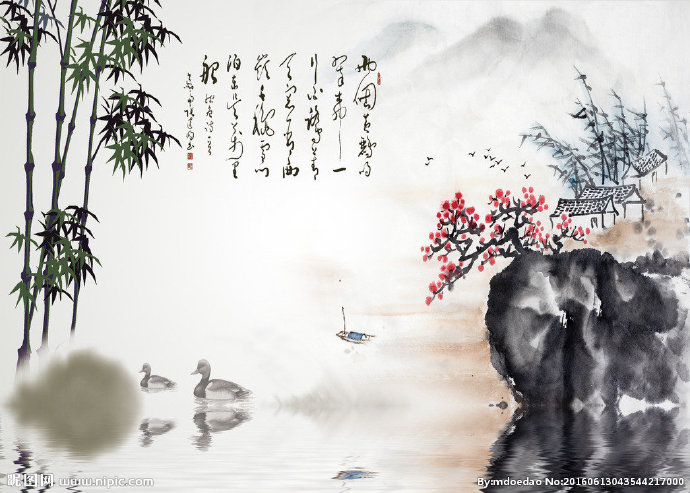 G山水电视背景背