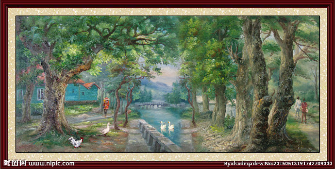 G风景油画室内装