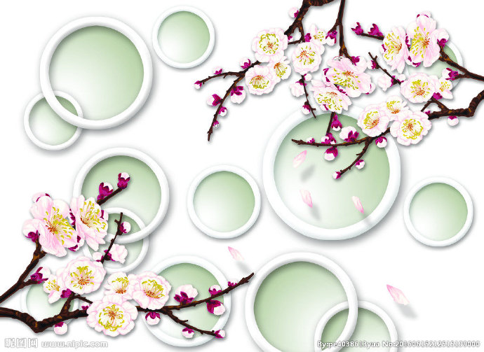 G3D壁画梅花背