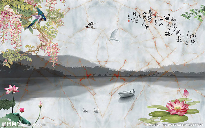 G大理石水墨画背