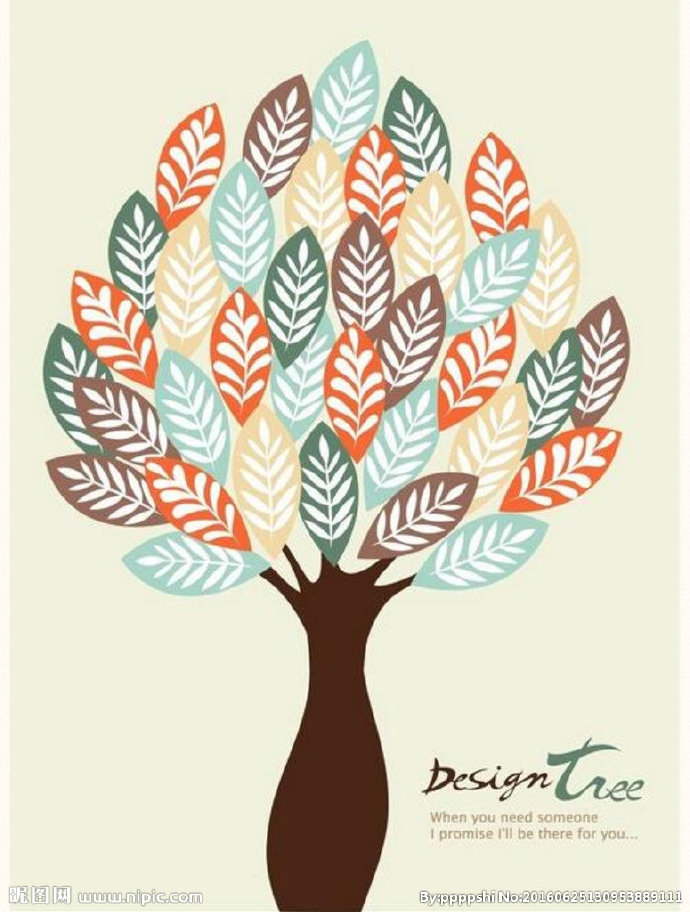 G绚丽叶子创意树