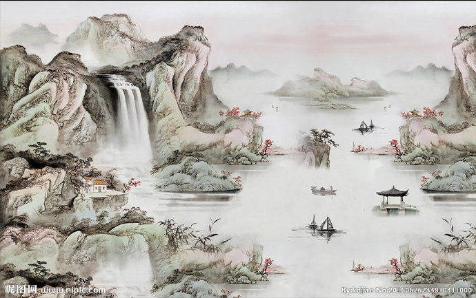 G大理石水墨画背