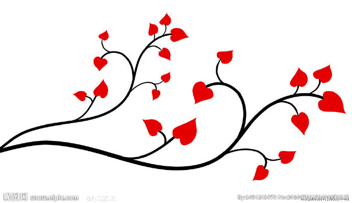 G墙贴桃心树背景