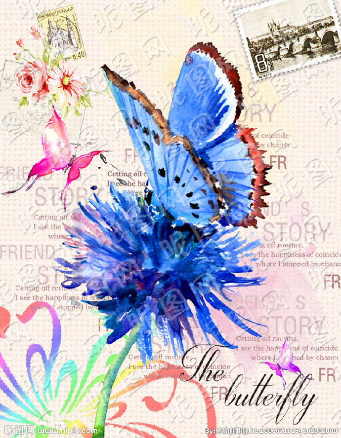 G欧美复古蝴蝶背