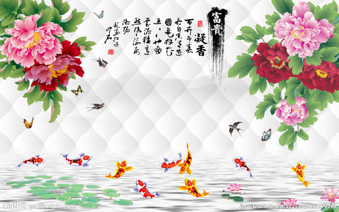 G白色软包牡丹九