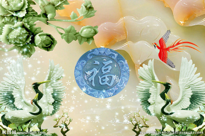 G福玉雕背景墙福