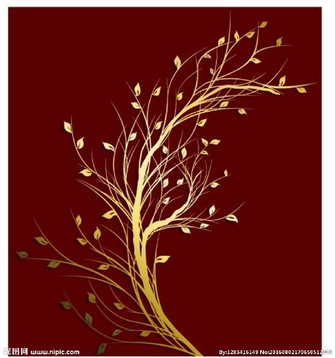 G树枝状花纹素材