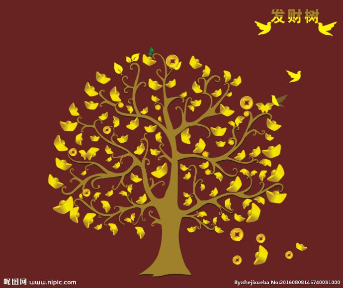 G摇钱树背景背景