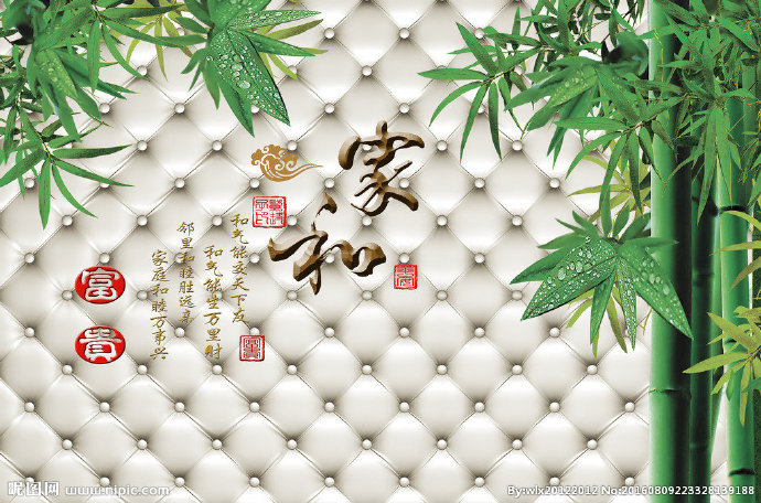 G3D软包竹子背