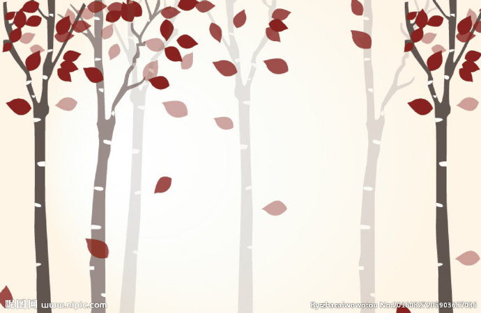 G暖色树背景墙暖