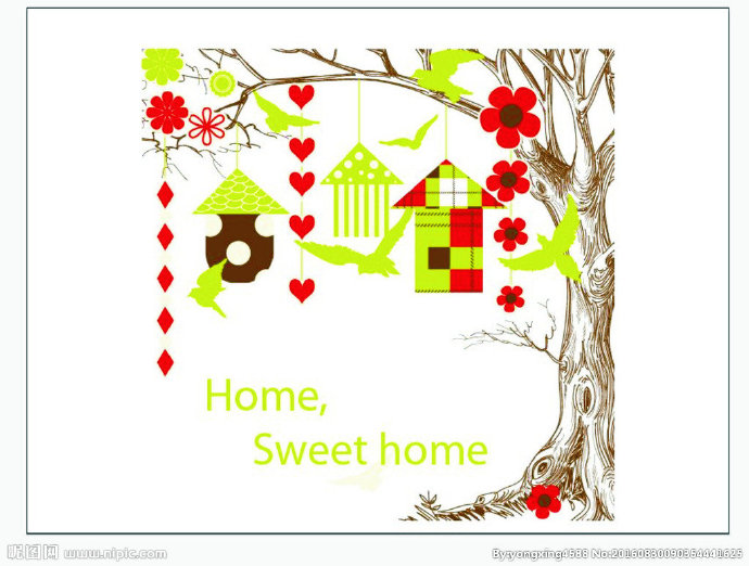 G树屋鸟矢量图背