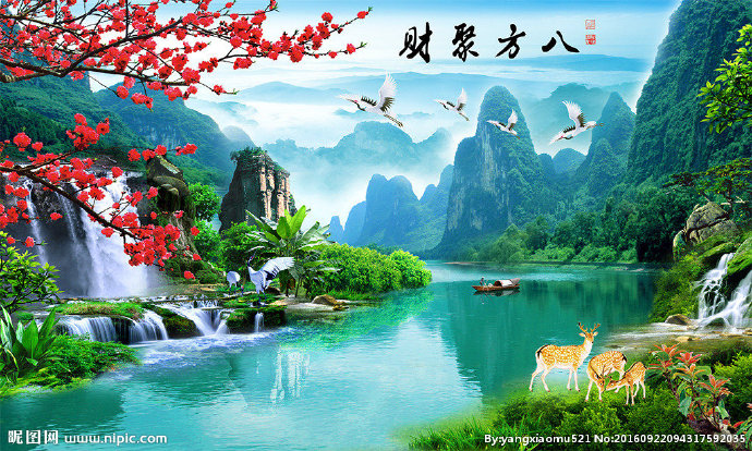 G中式八方来财梅