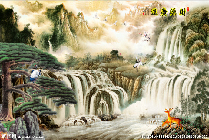 G高山流水背景墙