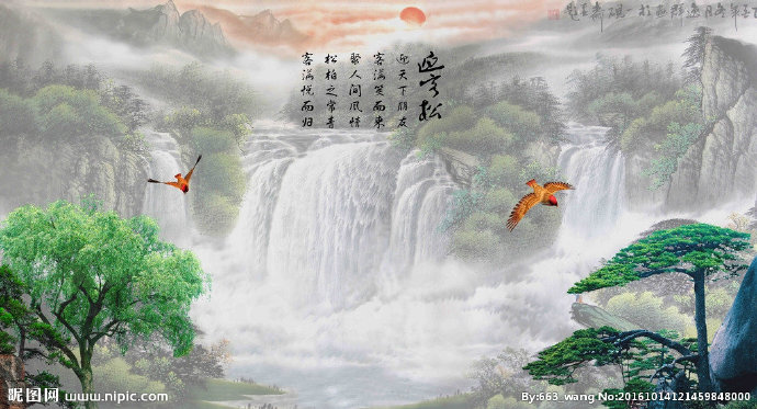 G水墨风景背景墙