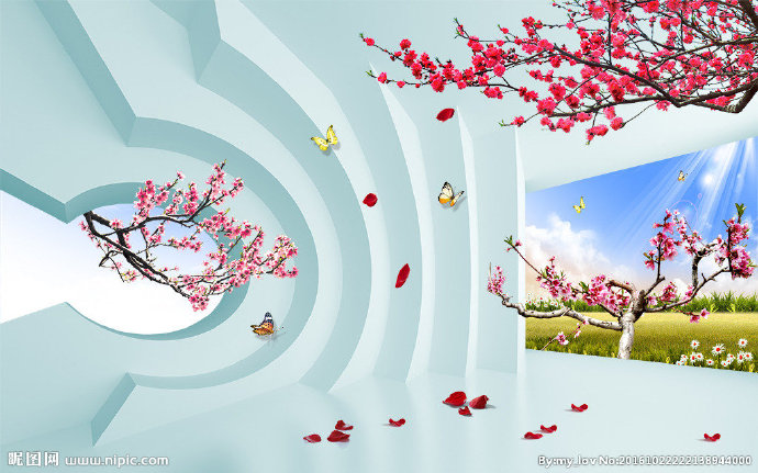 G3D梅花背景墙