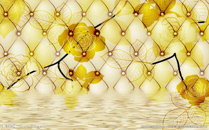 G树叶背景墙背景