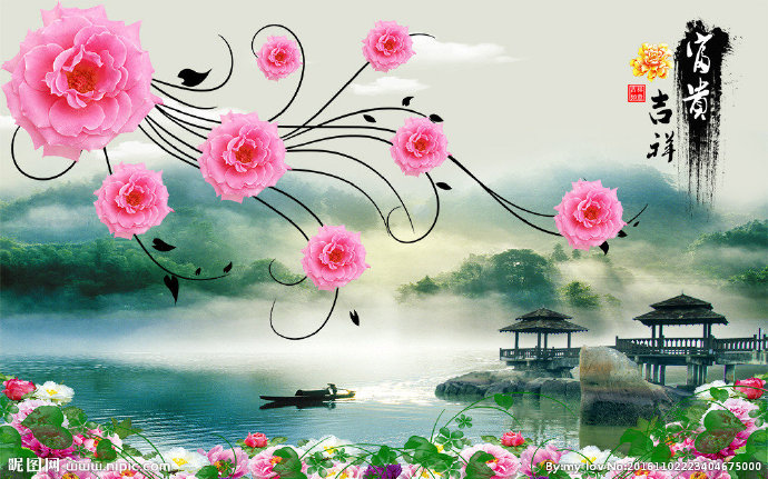 G富贵吉祥山水画
