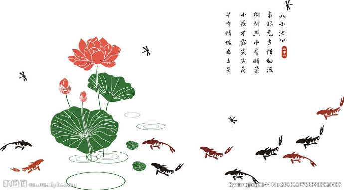 G硅藻泥花纹 荷
