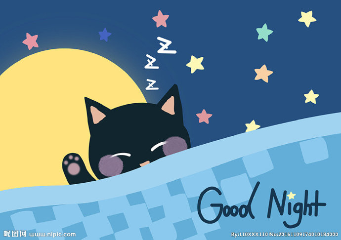 G晚安星猫咪卡通