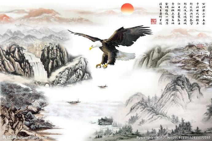 G中式水墨山水老