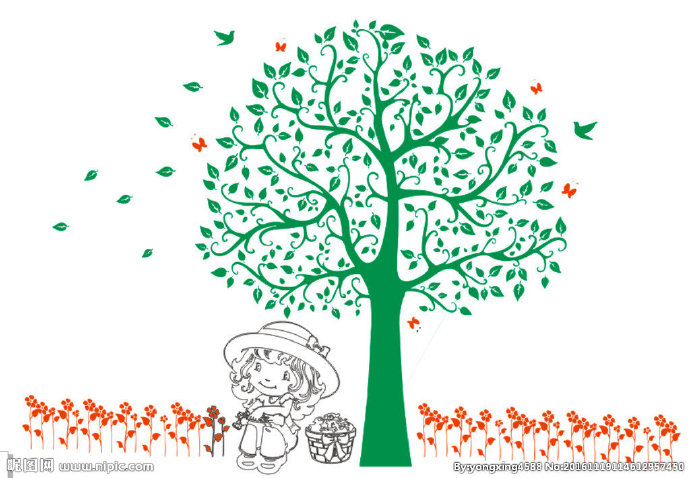 G在树下乘凉的小