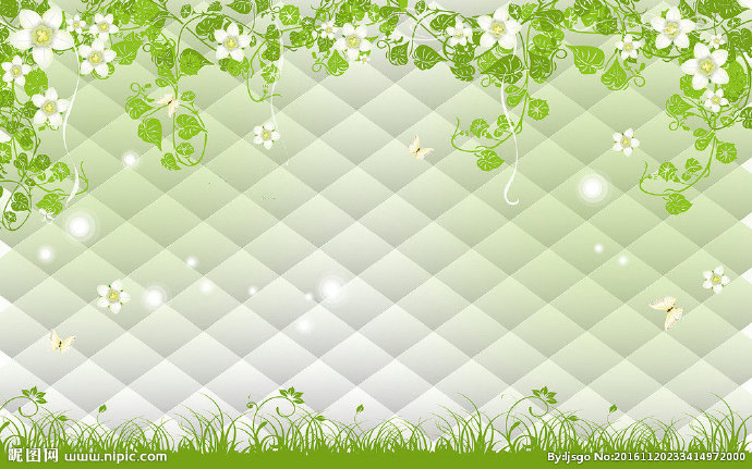 G花鸟背景墙背景