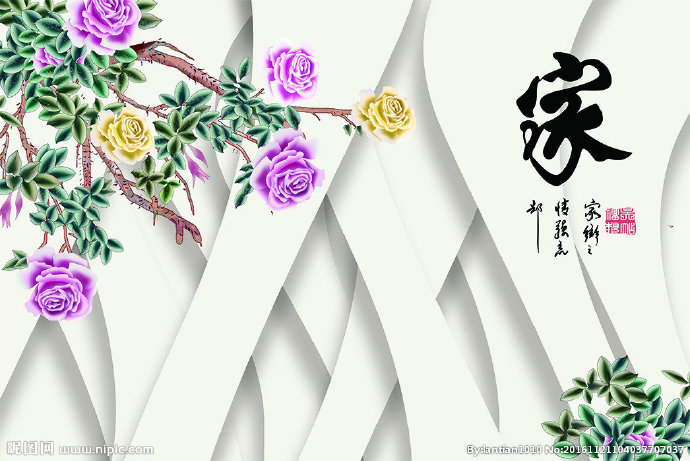 G3D中式牡丹花