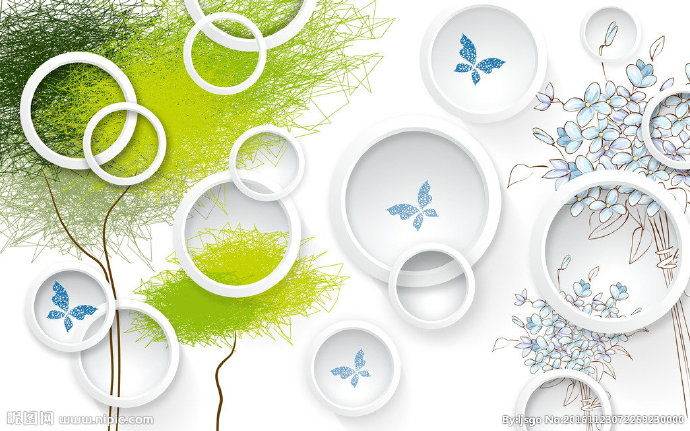 G花鸟背景墙背景