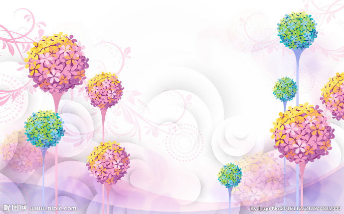 G花鸟背景墙背景