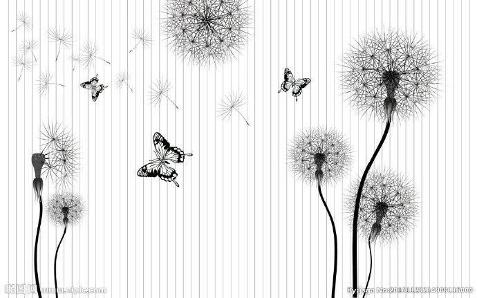 G花鸟背景墙背景