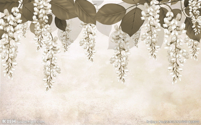 G花鸟背景墙背景