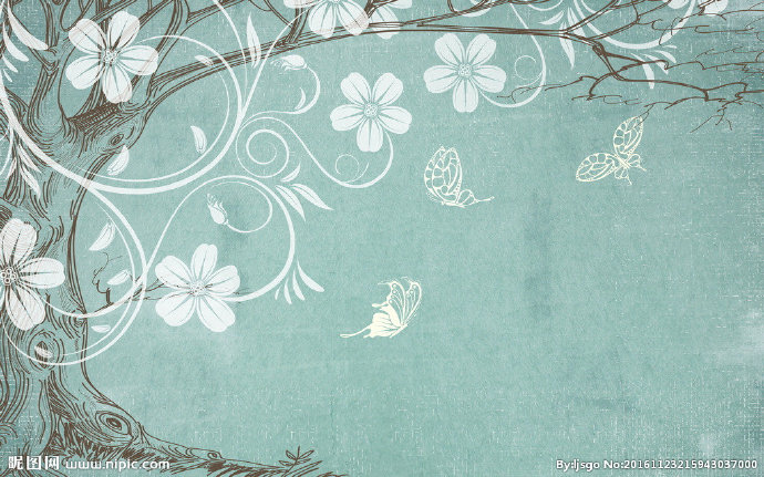 G花鸟背景墙背景