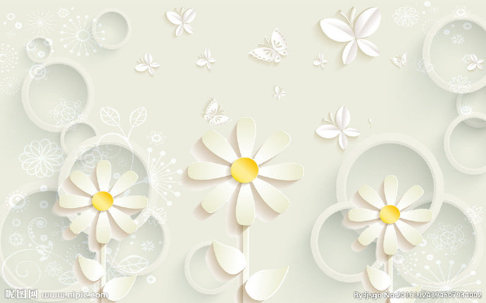 G花鸟背景墙背景