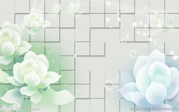 G花鸟背景墙背景