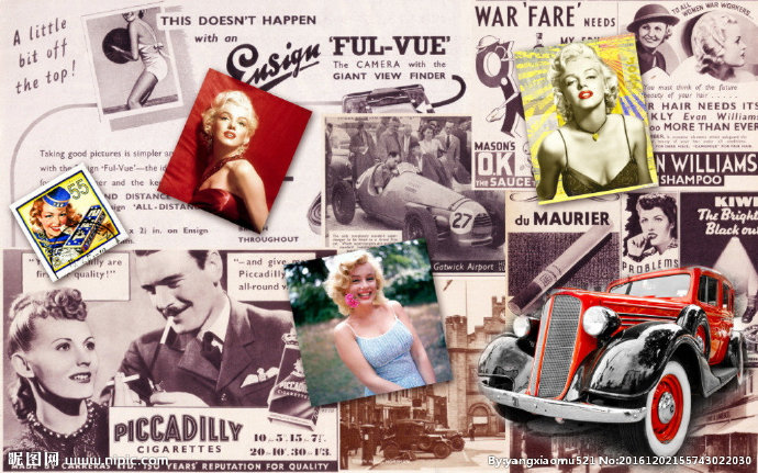 G复古报纸女郎影