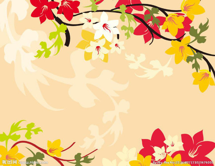 G矢量树枝花卉背