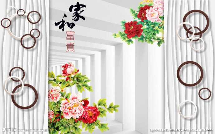 G3D空间牡丹花