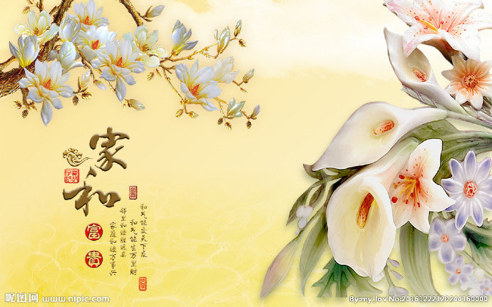G3D立体玉兰花