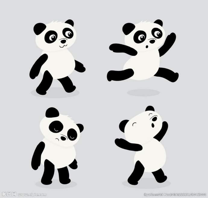 G卡通熊猫儿童房