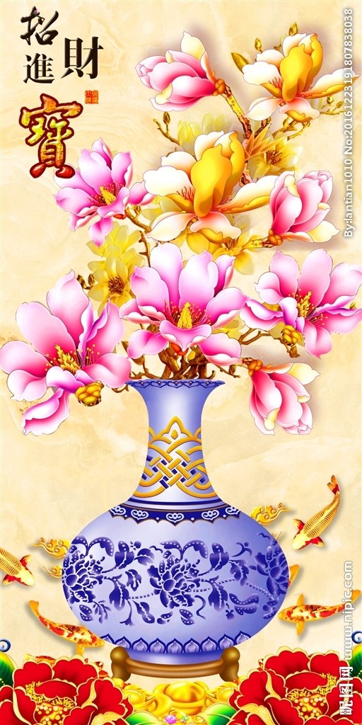 G中式花开富贵花