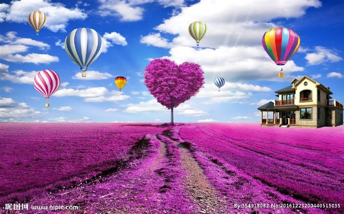 G唯美心形树电视