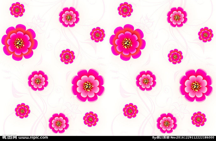 G红色经典欧式花